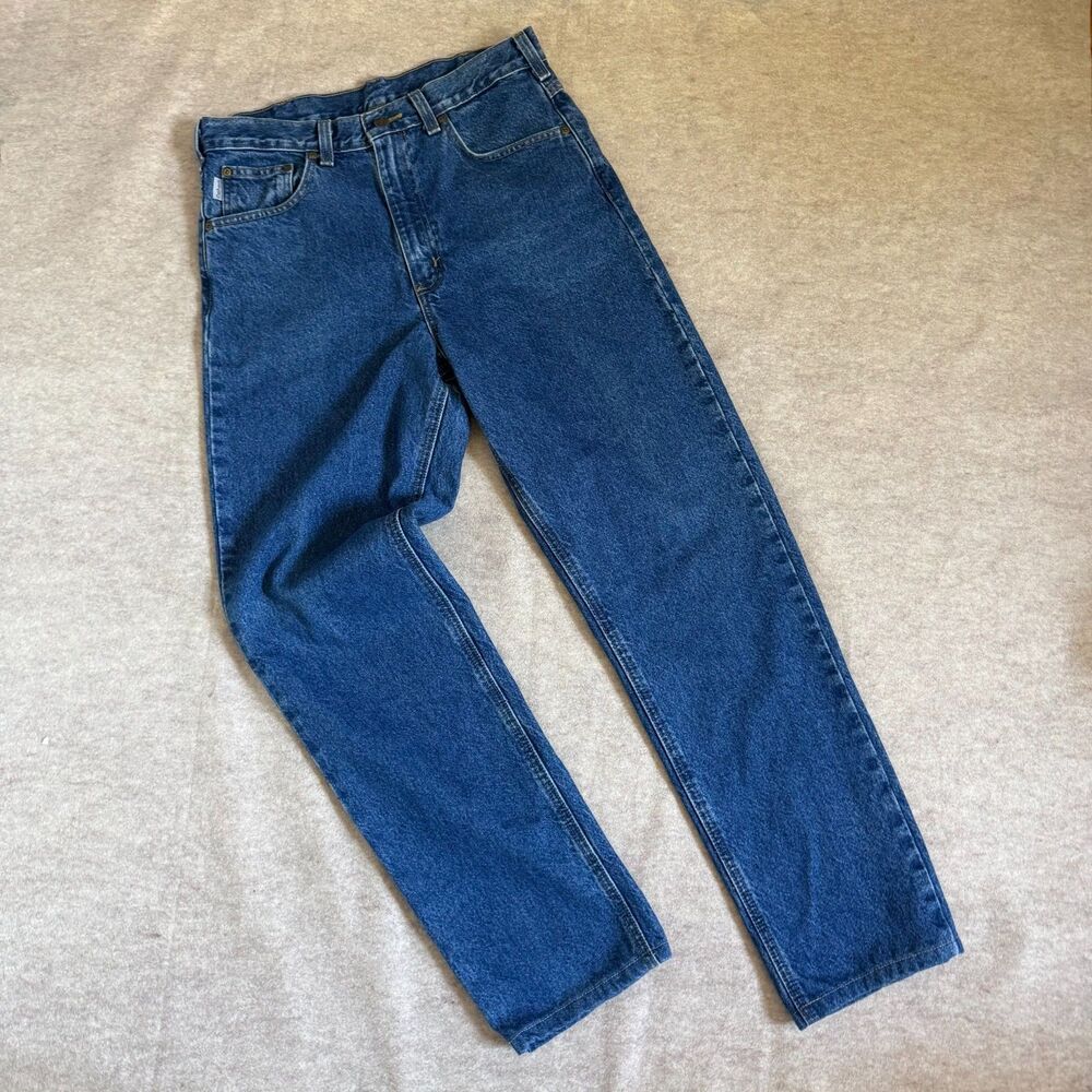 Vtg 90s Carhartt relaxed fit straight leg jeans B17 DST Mens 33x31.5 (hemmed)